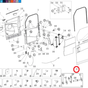 PANNEAU PORTE EXTERIEURE DROIT BLANC